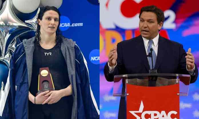 Ron DeSantis rejects transgender swimmer Lia Thomas' win Ron DeSantis rejects transgender swimmer Lia Thomas' win
